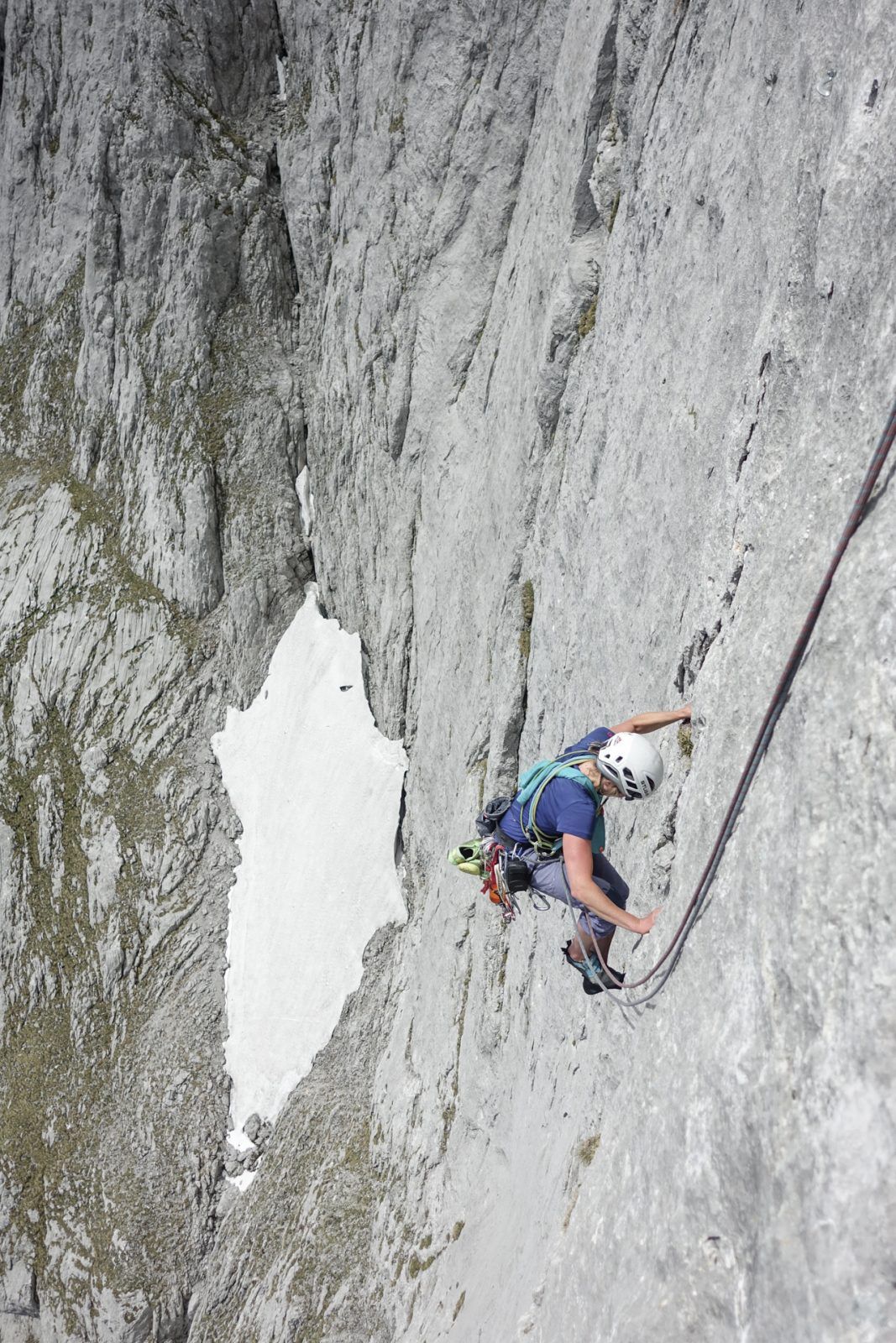 Climbers on the “HaZo Fantastica” route at the Sonneck