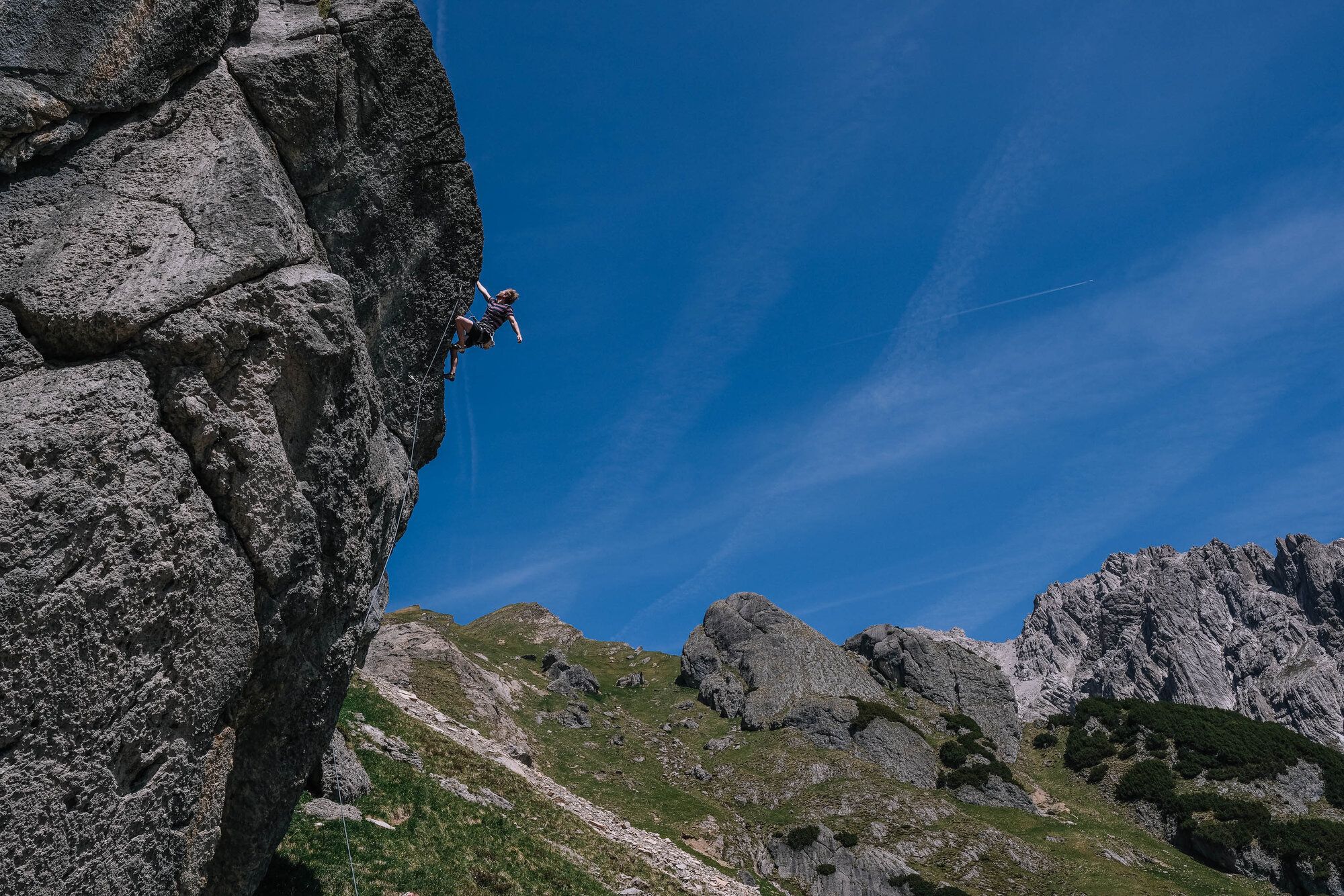 Kletterer in den Lechtaler Alpen Muttekopfhütte
