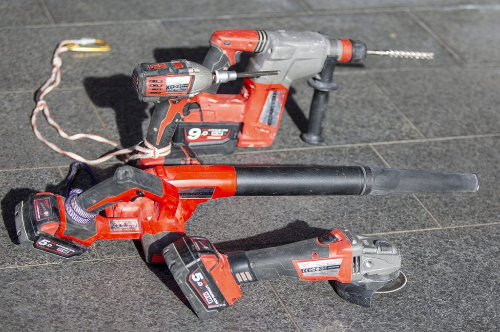 Drills and tools for bolting climbing routes