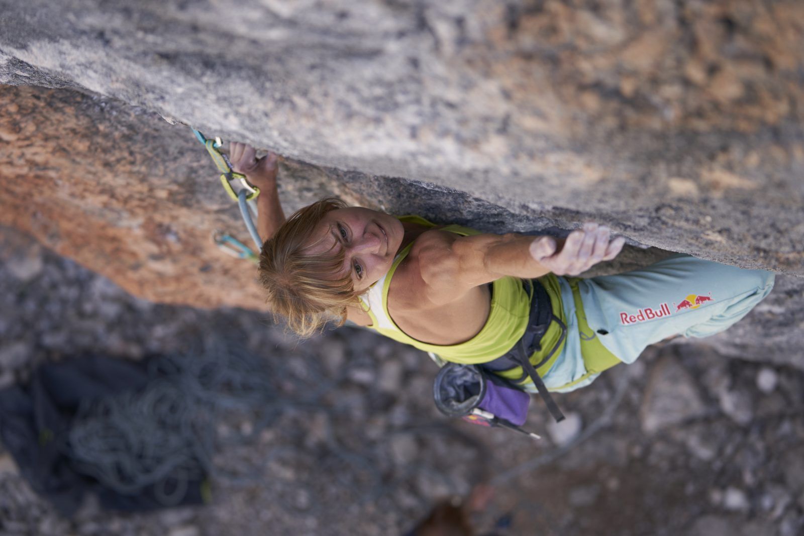 Angy Eiter climbing in the area around the Muttekopfhütte above Imst
