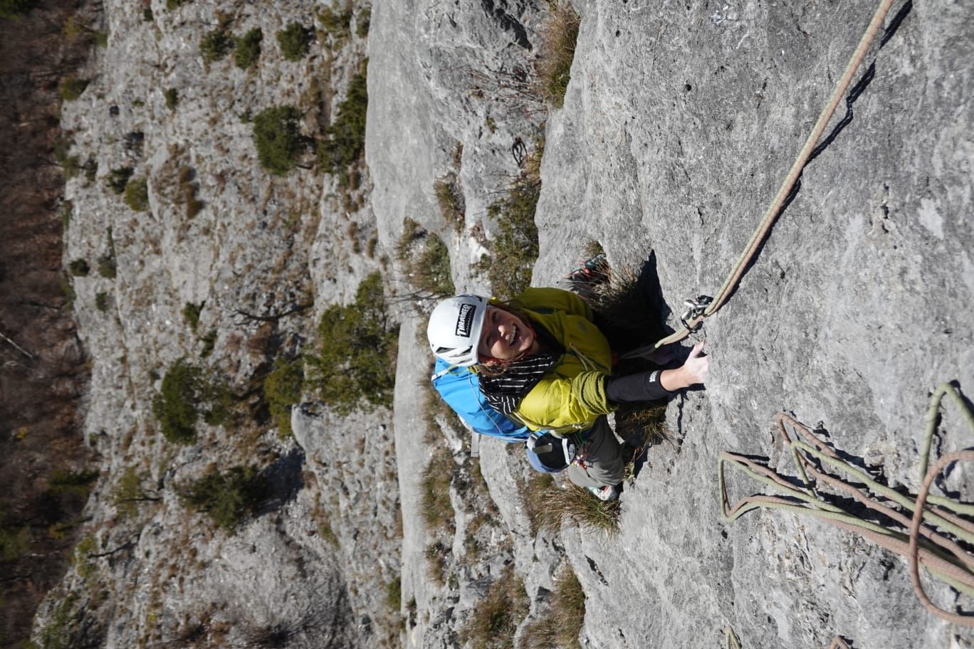 Sofia Muigg on a Rock Face