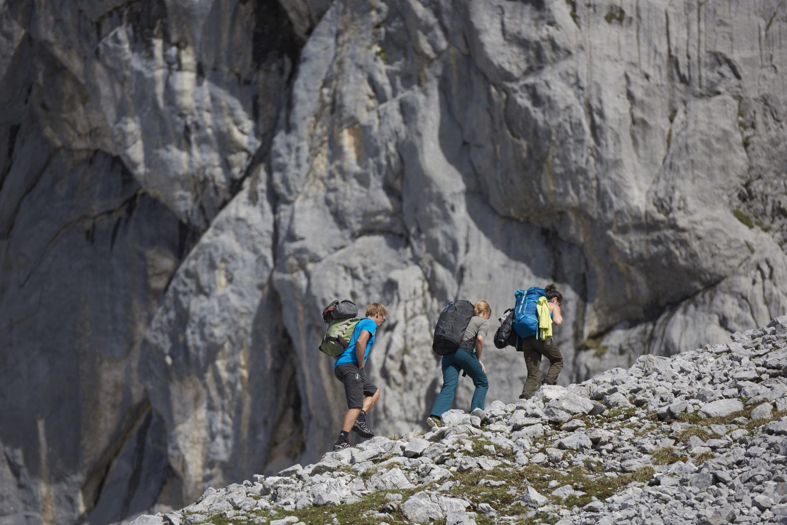 Climbers at the Roter Masten Crag