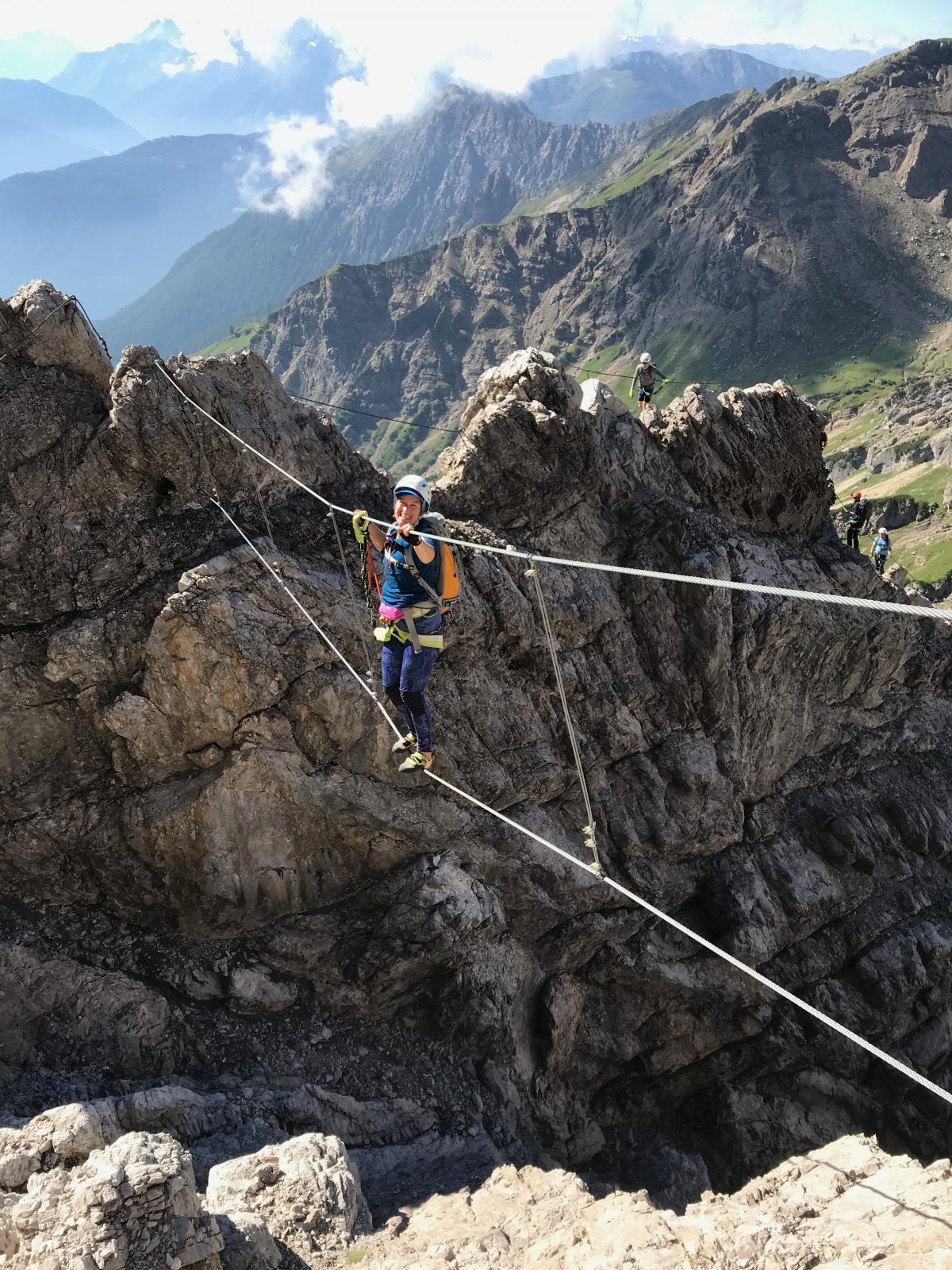 Seilbrücke im Imster Klettersteig