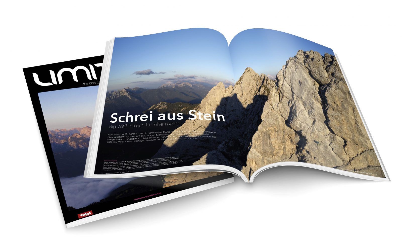 Titelseite der zweiten Ausgabe des Klettermagazins LIMIT