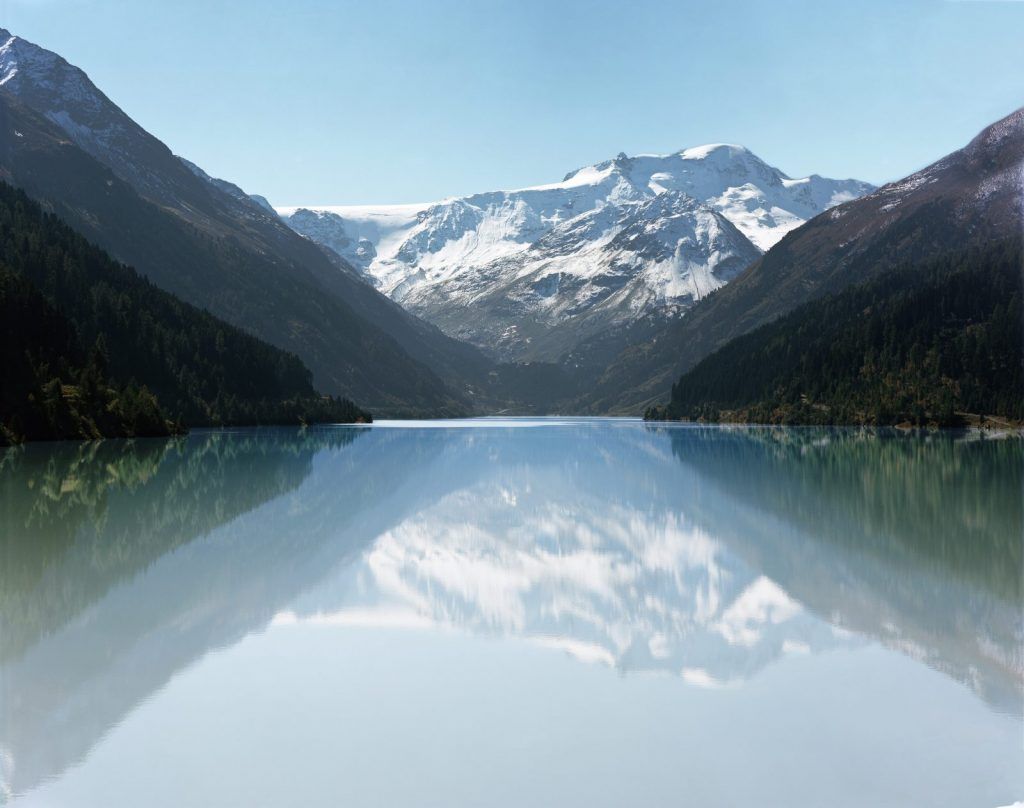 View across the Gepatsch Reservoir in the Kaunertal valley