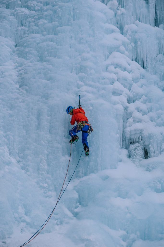 Picco on the ‘Vorhang’ climbing route