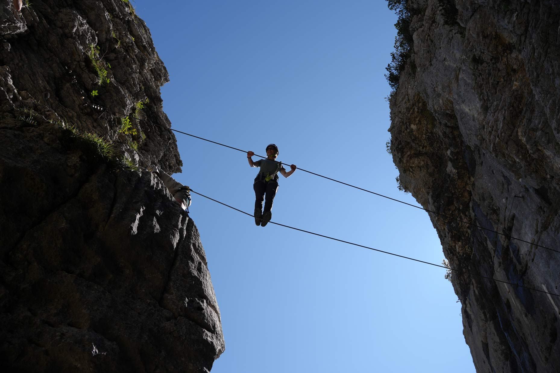 Seilbrücke im Klamml-Klettersteig