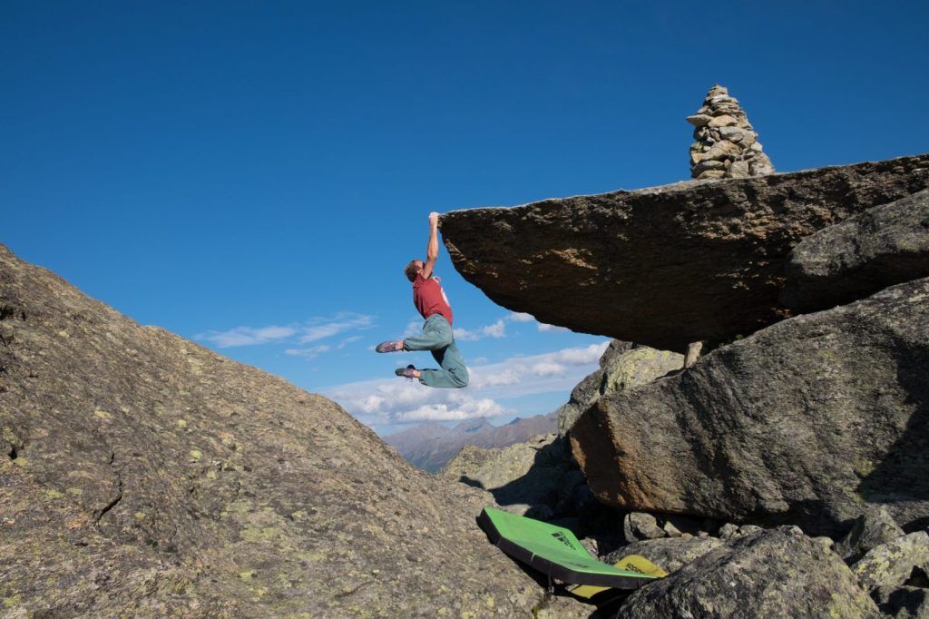 Boulderer im Silvapark Galtür