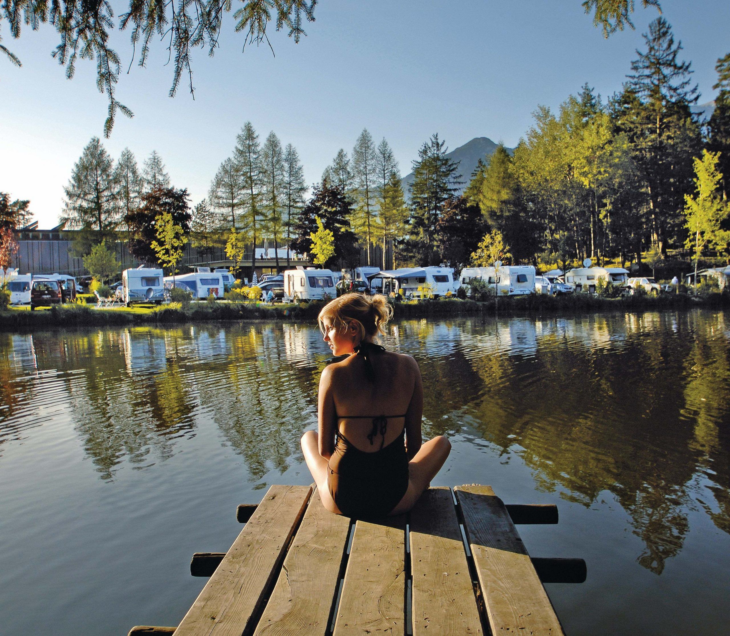 Glamping-Campingplatz mit Wood-Lodges am Natterer See bei Innsbruck