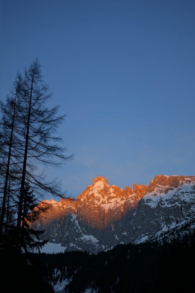 Morgenstimmung am Tourstart im Wettersteingebirge