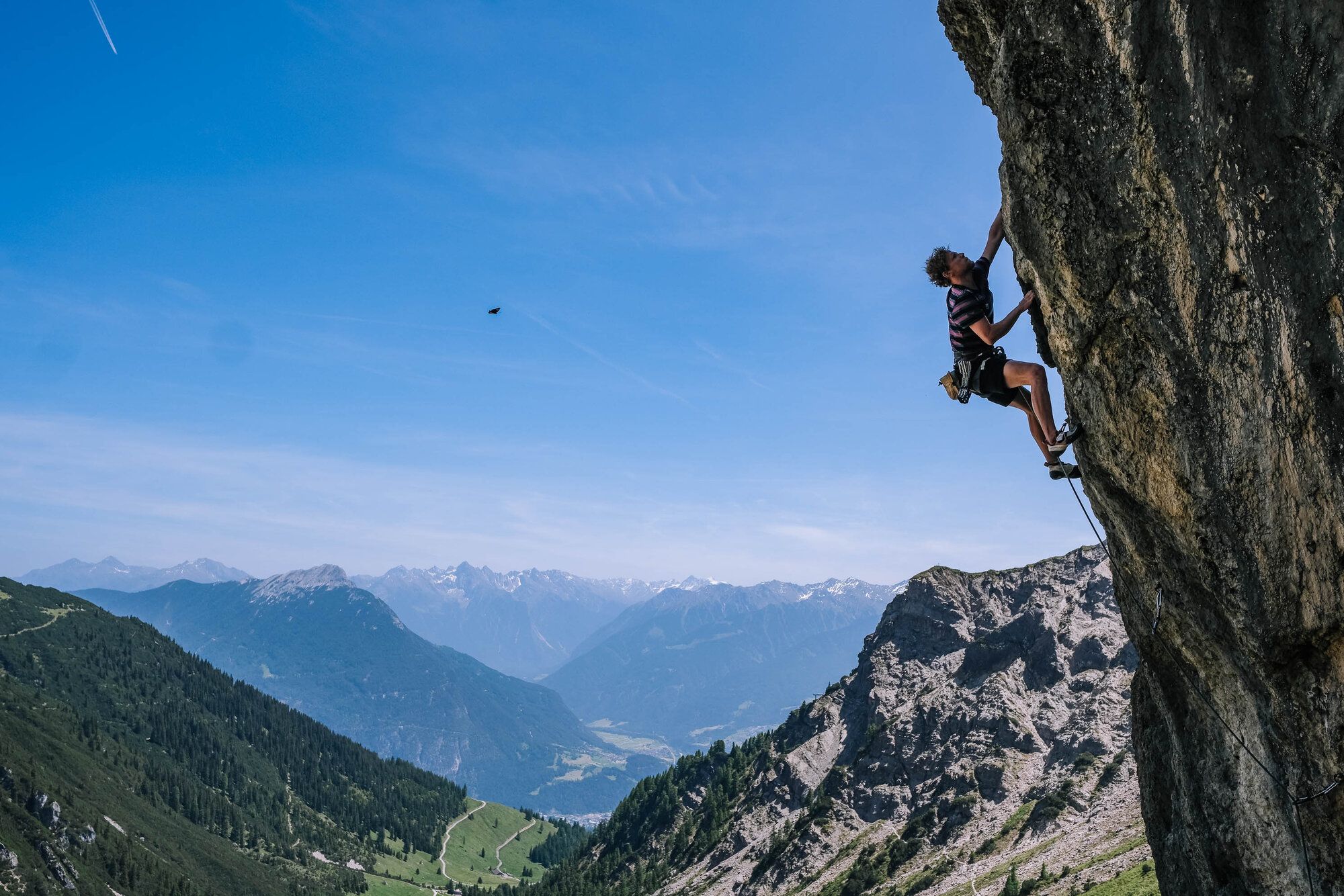 Kletterer in den Routen um die Muttekopfhütte in den Lechtaler Alpen