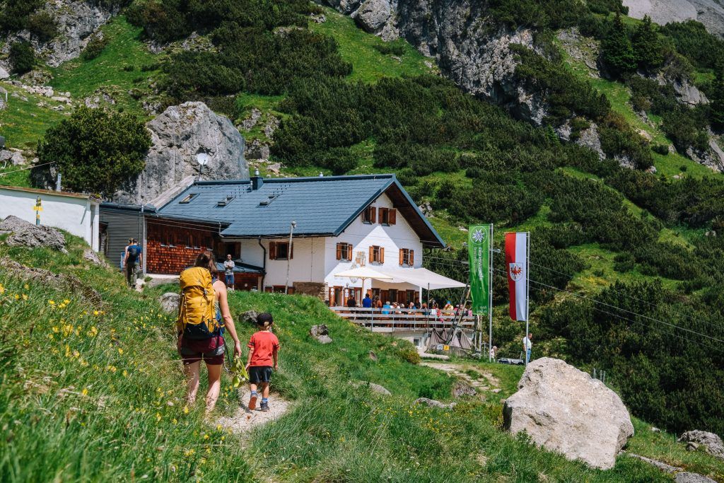 Zustieg kurz vor der Muttekopfhütte