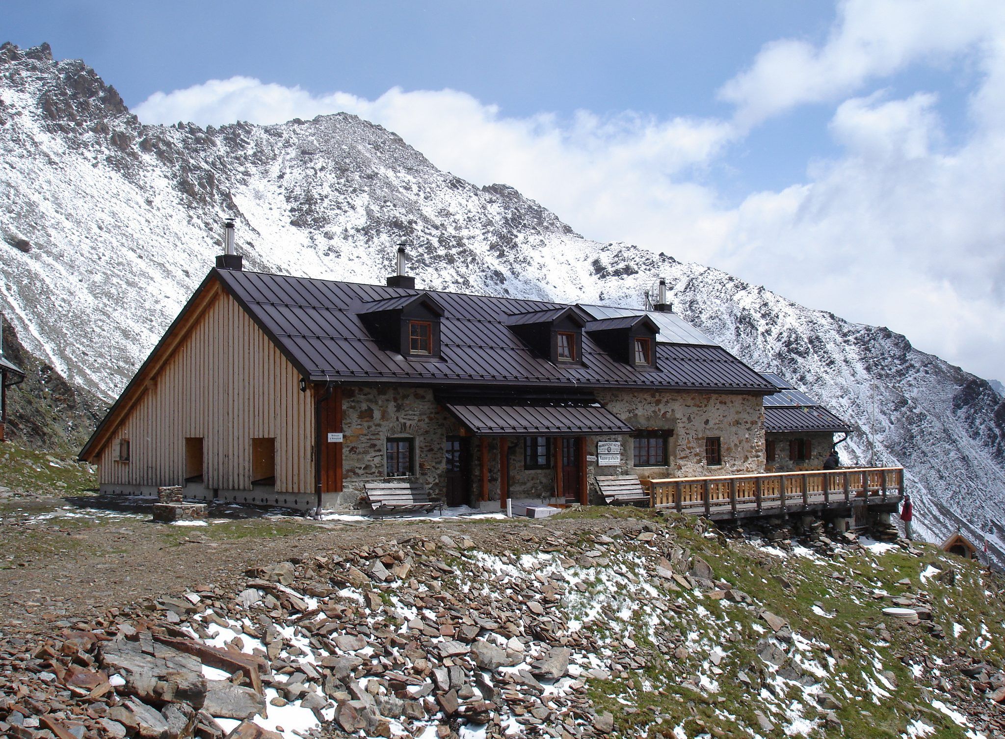 Die Kaunergrathütte auf 2.817 Metern im Pitztal