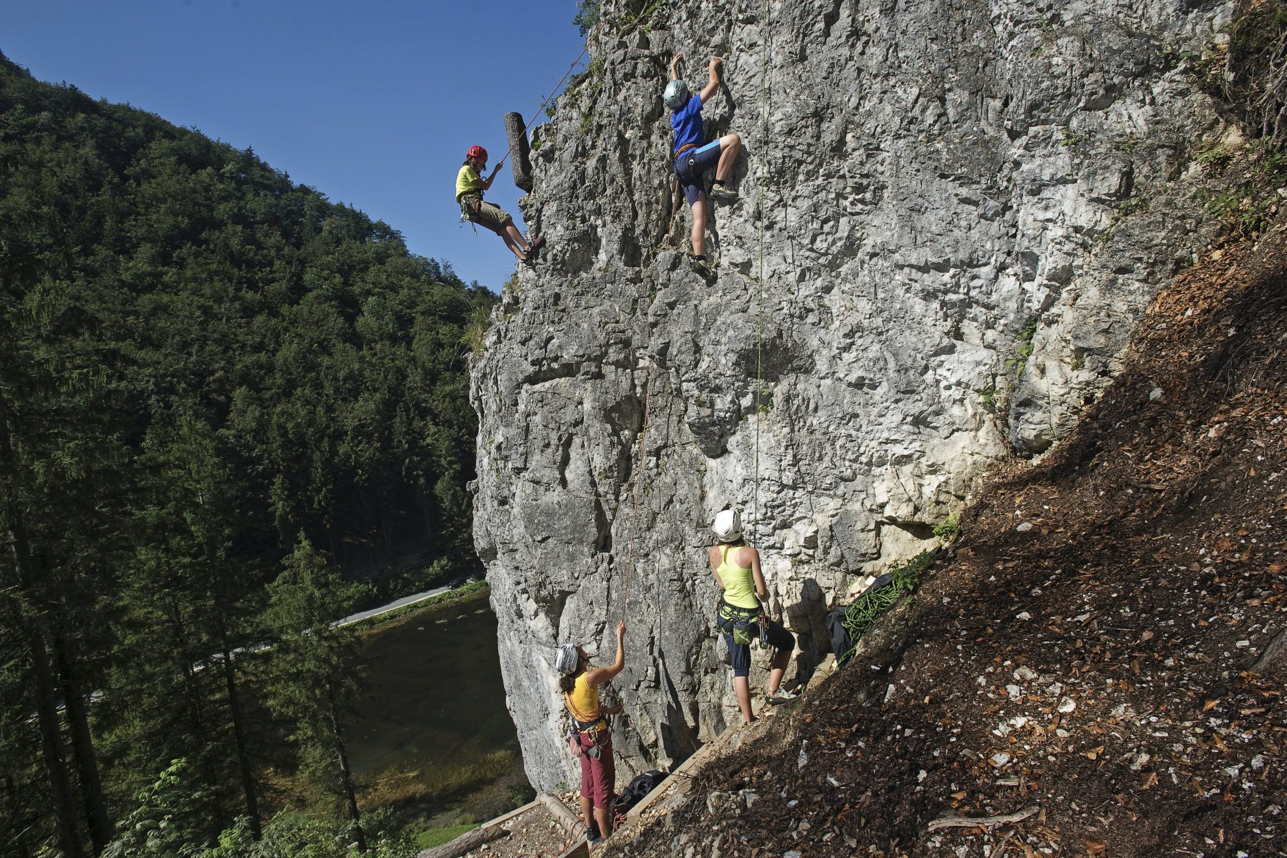 Klettergarten Wiesensee in den Steinbergen direkt am Wasser