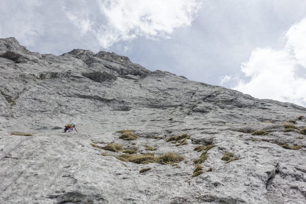Climbers in compact slab armour at Sonneck