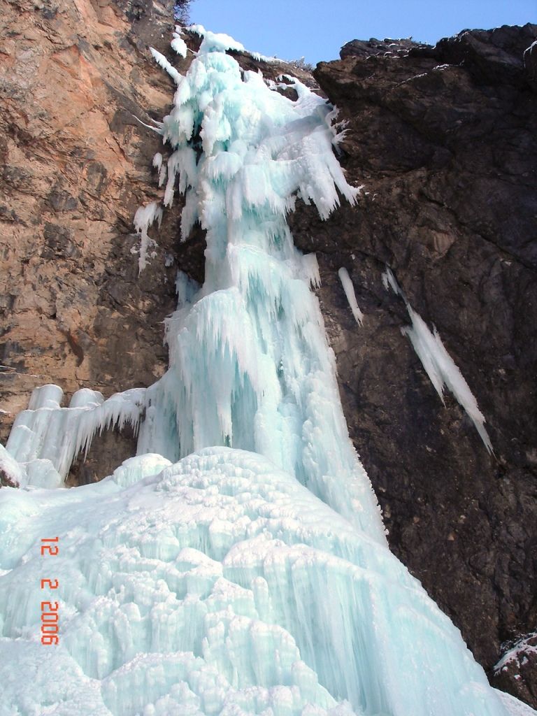 Eiskletterer am Seebensee-Eisfall