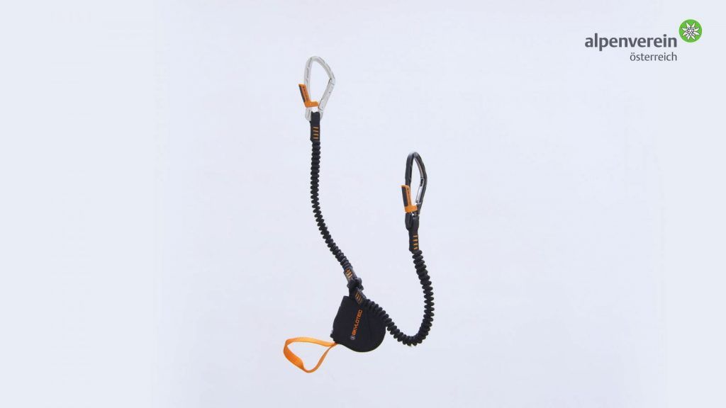 A complete via ferrata set at a glance