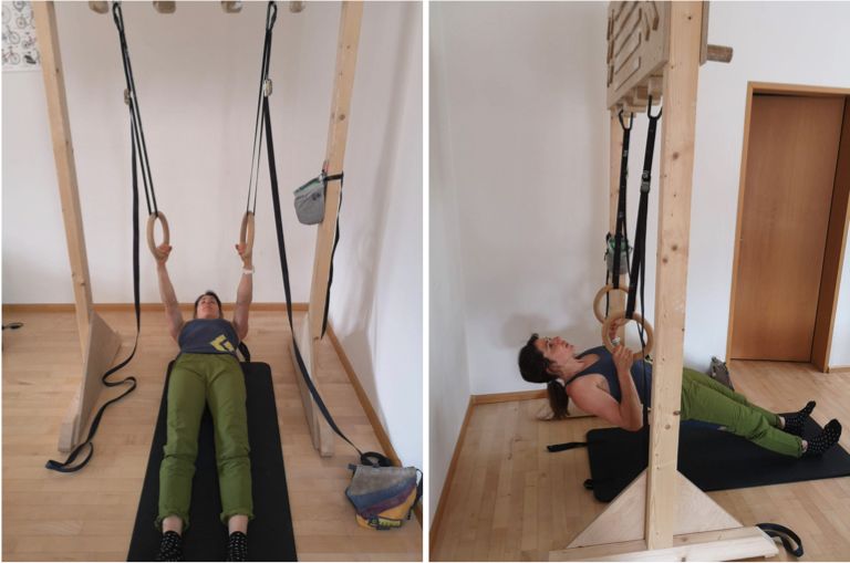 Rowing with a sling trainer