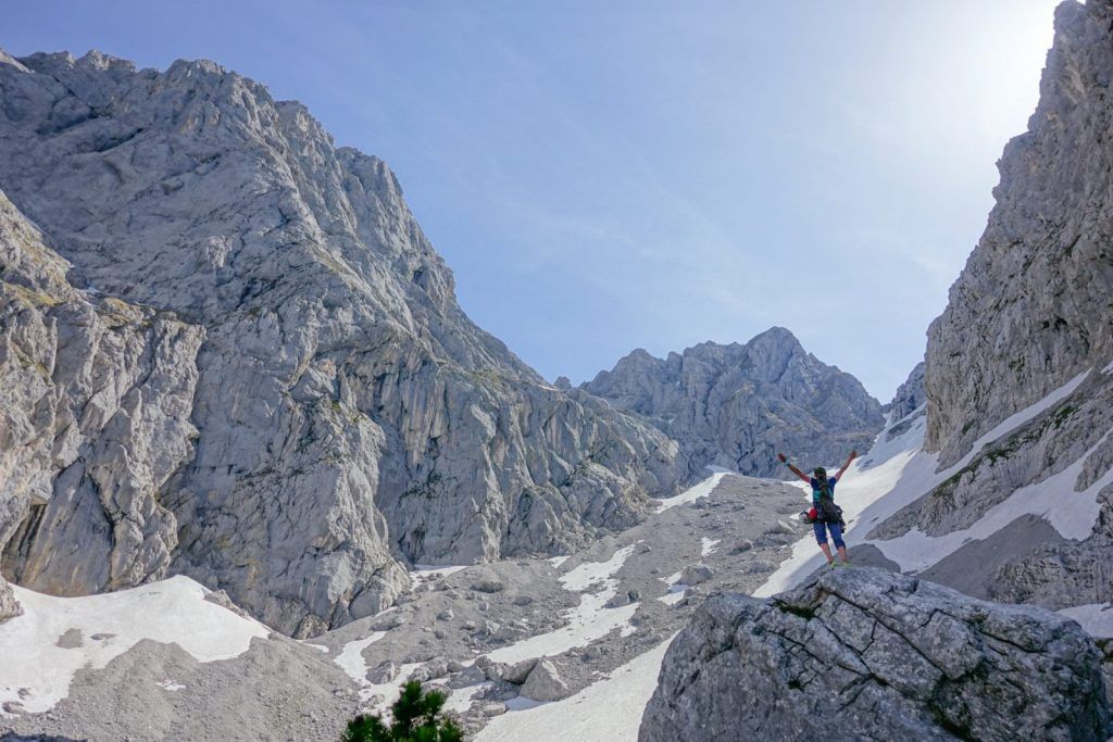 Blick ins Schneekar am Wilden Kaiser mit dem Sonneck