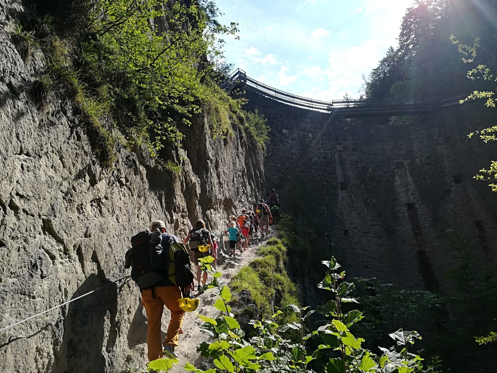 Access route to the Ehnbachklamm Crag