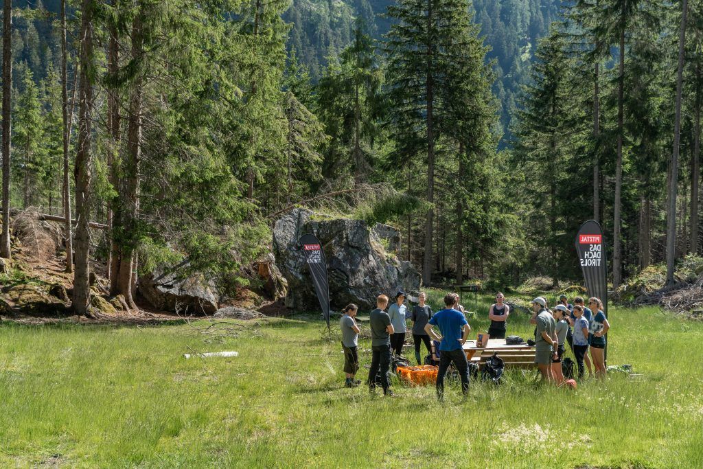 Waldiges Bouldergebiet Mandlers Boden im Pitztal
