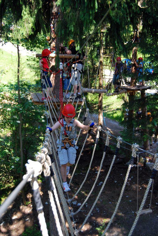 Hochseilgarten Kletterwald Bichlbach mit Kinder