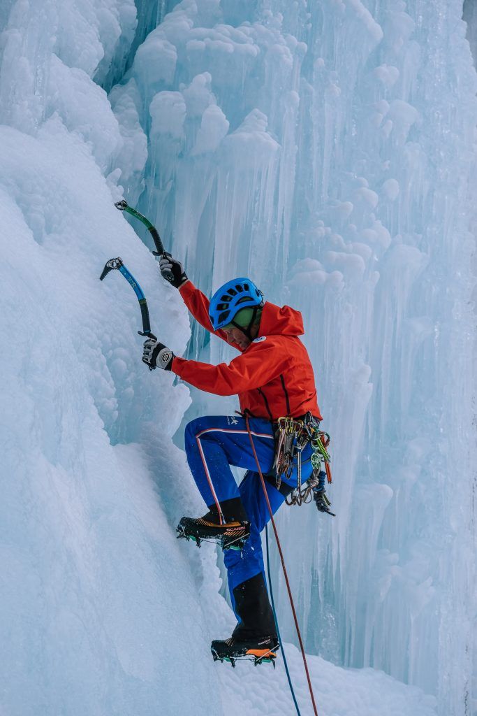 Christian Piccolruaz Ice Climbing in the Pinnistal valley