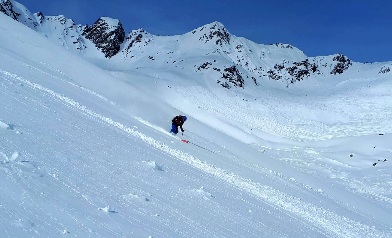 Sofia Muigg on a ski tour in the snow