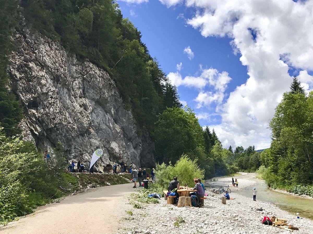 Familienklettergarten Flämenwandl an der Leutascher Ache