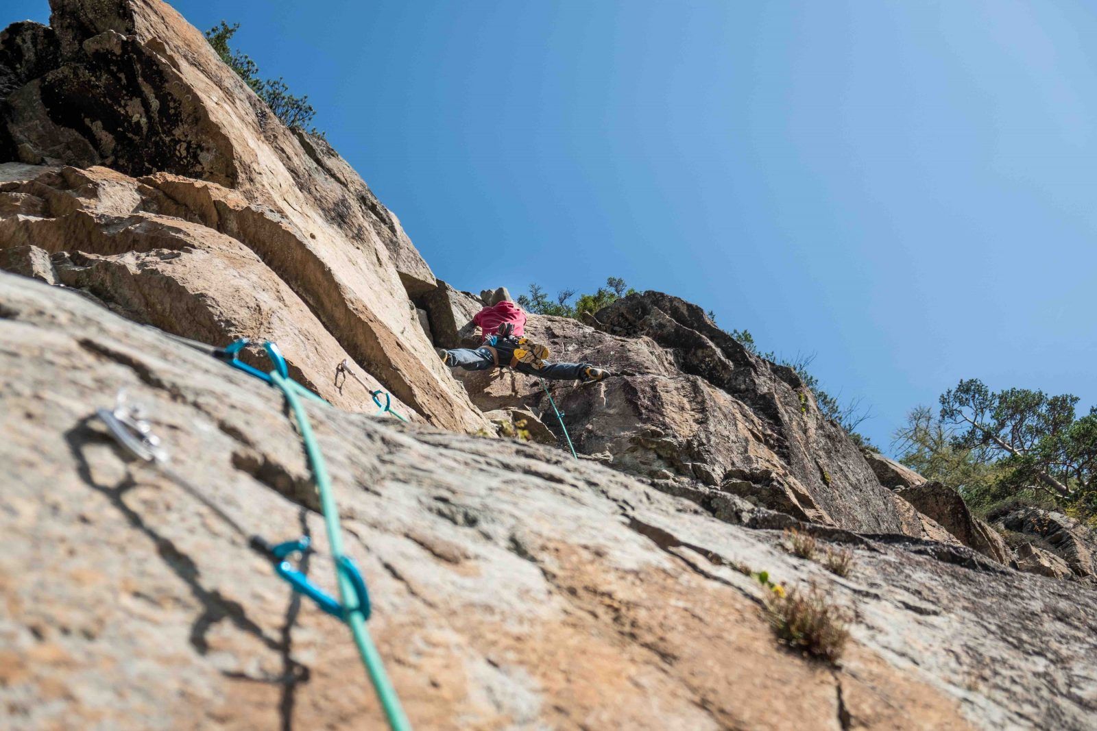 Kletterer am Felsen im Ötztal – Last-Minute-Klettertraining, Foto: Benjamin Zörer