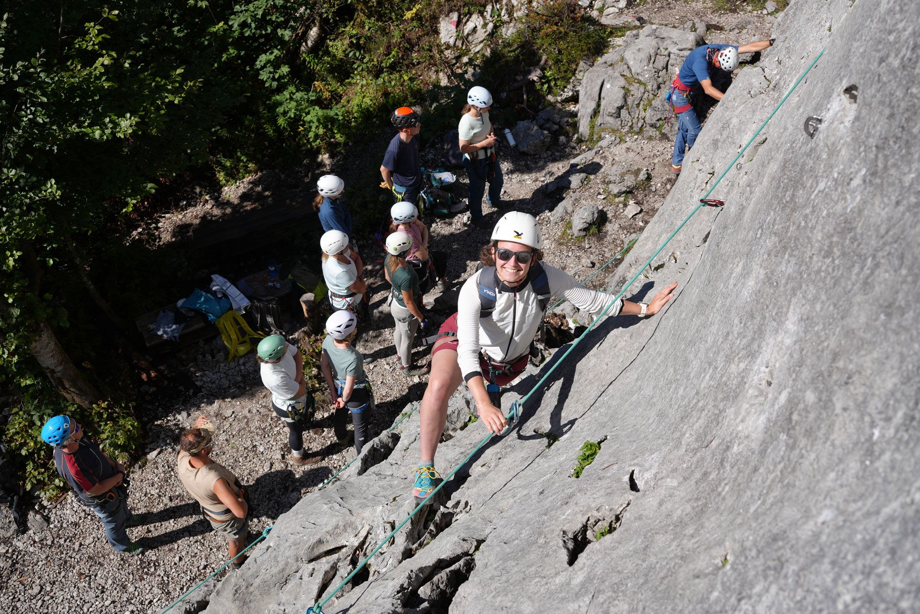 Klettergruppe im Wilden Kaiser Gebirge