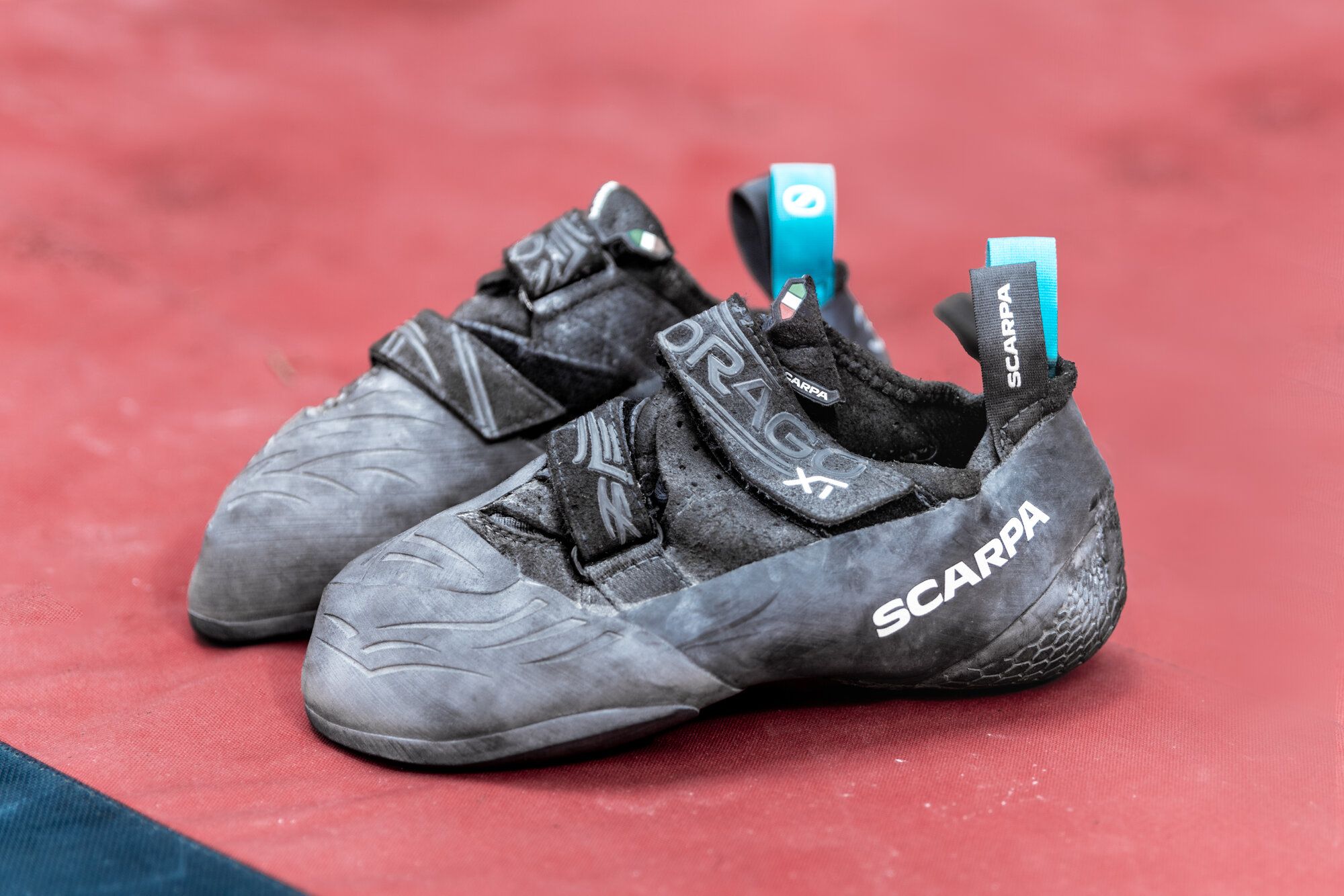 Detailaufnahme des Kletterschuhs Scarpa Drago XT